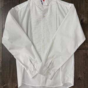 Boys Tuxedo Shirt White